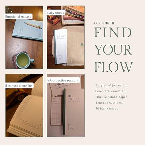 Image of THE JOURNEY Vintage Edition - 2026 Gratitude journaling, Daily Reflections, Emotional Release, Introspection prompts & Plain Pages for Writing - A5 Hardbound Undated journal Diary - Free Fabric Bag, Bookmark, Gratitude Letters (Beige)