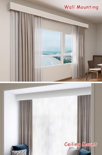 Decorative Blackout Curtain Pelmet Box - 1.9m/6.2ft Aluminum Roller Blind Valance Frame, Wall/Ceiling Mount, Ideal Home Decor Accessory, No Tracks Included