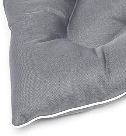 Amazon Basics Outdoor Water Repellent Pet Pillow Bed, Grey, Medium - 3