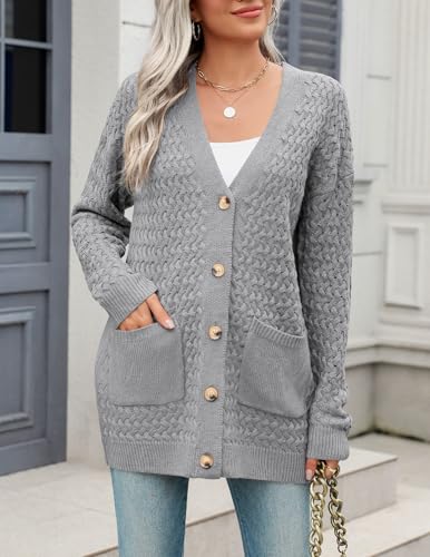 Image of Zeagoo Cardigan Sweaters for Women Long Sleeve Fall Clothes Button Down Top