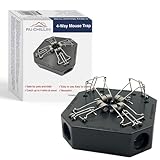 RU CHILLIN Reusable Mouse Trap - Multi Catch Mice Traps for Indoor & Outdoor Use, Pet & Child Safe 4-in-1 Snap Design (Black)
