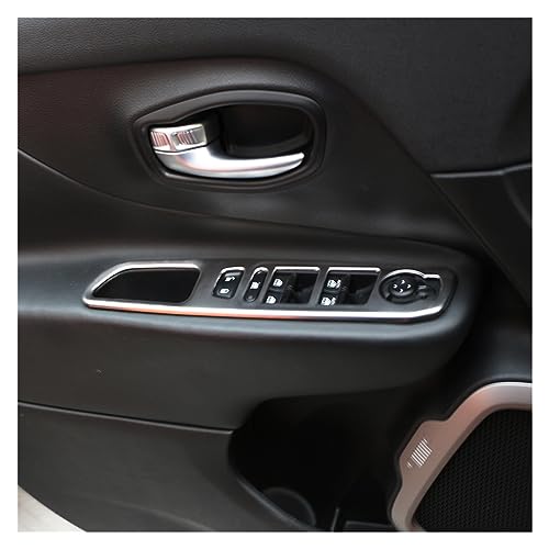Voiture bouton commande autocollant inox de protection durable pour Renegade - 3