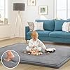 ILPEOD Baby Play Mat for Floor Tummy Time Nursery Rug Muscle Mat Area Rug Playroom Tatami 50 * 50" Memory Foam 1.3" Thick Crawling For Babies,Toddlers, Infants, Kids,Floor Mat(Grey) #1