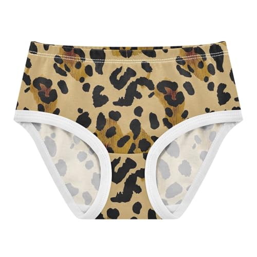 Leopard Print Black Brown Beige Girls Underwear Toddler 2t Cotton Girl Panties Cute Artistic Kids Briefs Undies