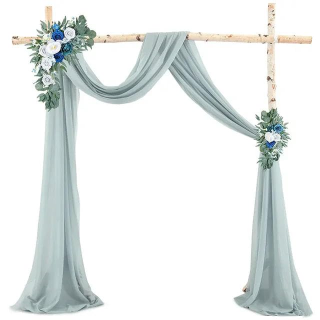 RESOYE Tessuto per drappeggio per arco nuziale, 61 x 550 c, in chiffon