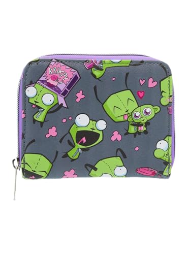 Loungefly Invader Zim GIR Snacks & Pig Mini Zipper Wallet PURPLE NONE