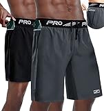 ACESHIP 2 Pack Workout Running Shorts Quick Dry Athletic Shorts 5" and 9" Lightweight Gym Shorts wit