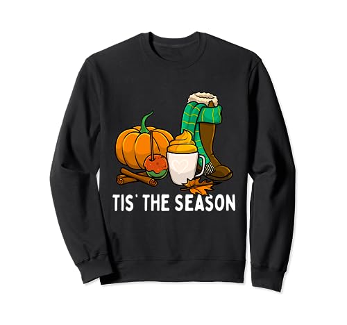 Tis' The Season Cute Fall Season Pumpkin Spice Latte Sudadera