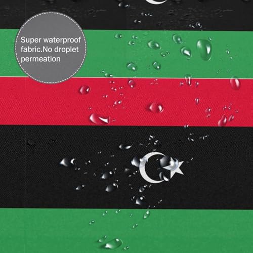 Rideau de douche drapeau libyen lavable pour stopper les éclaboussures de bain - 7