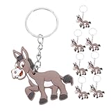 Materialqualität: Gefertigt aus stabilem und zuverlässigem PVC und Metall, bietet dieser esel schlüsselanhänger eine langlebige Nutzung im Alltag ohne schnelle Abnutzung
