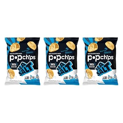 Popchips Potato Chips Sea Salt 0.8oz (Pack of 3)