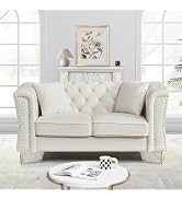 Modern Beige Button Tufted Velvet Couch Set 81" Sofa + 60" Loveseat