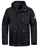 Wantdo Men's Warm 3-in-1 Ski Jacket Interchange Winter Snow Coat Waterproof Windbreaker with Removable Puffer Liner