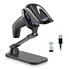 onewscan Barcode Scanner 2.4GhzWireless Versatile 2-in-1 USB 1D Laser Automatic Barcode Reader Handhold Bar Code Scanner with USB Receiver for Store, Supermarket, Warehouse