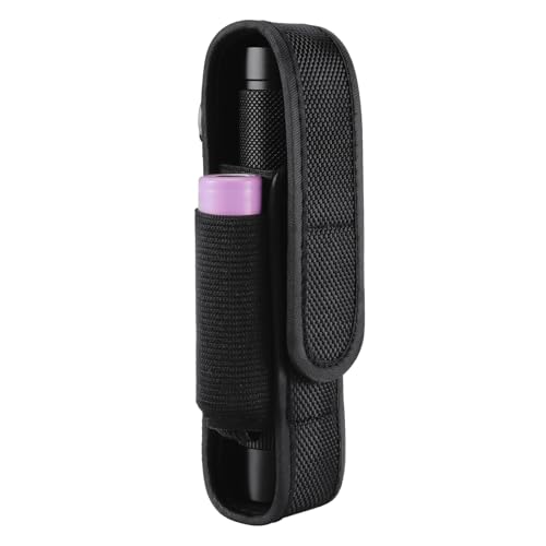 Flashlight Holster T309 Tactical Flashlight Holster Suitable for flashlights with a Length of 4.8"-5.5" or a Diameter of 25mm, to a Length of 140 mm. Adjustable Thick and Durable Flashlight Pouch