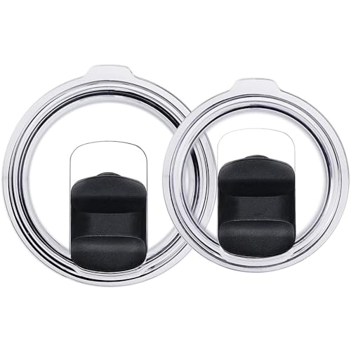 2Pcs 20oz Yeti Tumbler Lids, Magnetic Slider Replacement Lid for 20oz Yeti Rambler/16oz Pints/10/24oz Mug/10oz Lowball, Spill Proof Coffee Cup Cover Lids with Magnetic Slider Switch, BPA Free - Thumbnail 7