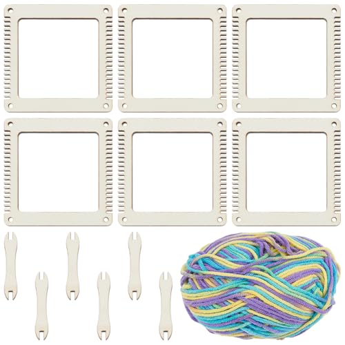 6 Pack Wooden Weaving Loom Kit