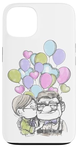 Coque iPhone 13 Disney Pixar Up évite rayures motif Carl Ellie