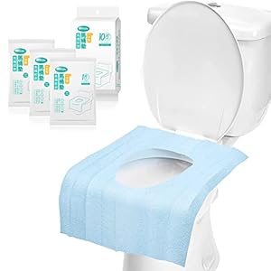 Disposable Toilet Seat Cover,30 Packs Toilet Seat Covers Disposable Extra Large Waterproof,for Adults,Kids Toddlers…