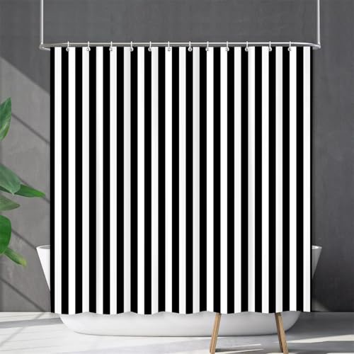 Hyupuanj Duschvorhang Set 150x200 Streifenmuster