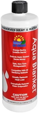 Lo-Chlor Aqua Blanket Liquid Solar Blanket for Pool, Reduces Heat and Water Evaporation, Liquid Cover for Inground and Above Ground Swimming Pool, 32 oz
