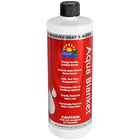 LO-CHLOR Aqua Blanket - The Liquid Solar Blanket for Pools and Energy Saving Liquid Pool Cover, Non-Toxic and Safe Pool Evaporation Prevention, Greatly Reduces Heat and Chemical Loss AB009-12 (32 Oz) Cover