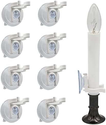 Projectpak Window Clamps with Super Strong Suction Cups, Holder for Electric Candles, Great for Small Windows and Holidays - USA Made | 8 Pack image 5