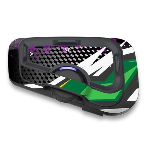 MC MOTOPARTS Headsets Protective Cover Decal Sticker 2 pcs Green Stripe Compatible with Cardo Freecom 4X 2X