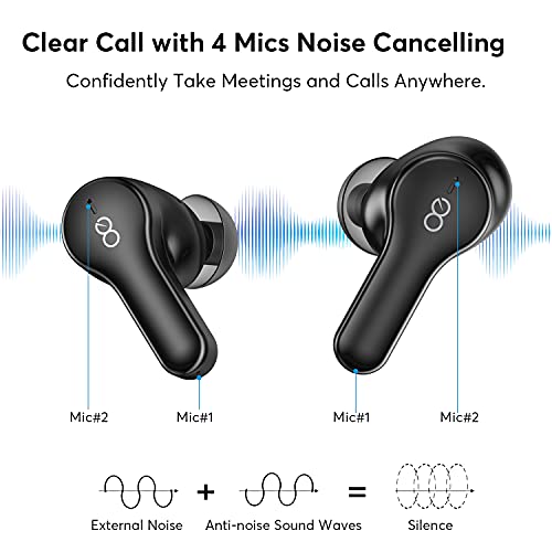 Losei Bluetoth Headphones, 4-Mics Call Noise Canceling Wireless Earbuds, 30 Hours IPX7 Waterproof Earphones, TWS in Ear… - Image 3