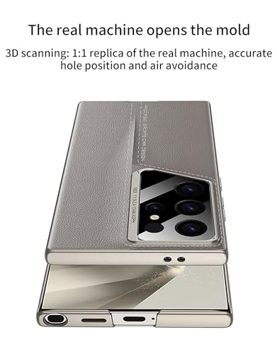 COQUE Case for Samsung Galaxy S24 Ultra Protective Cover,Blade Vegan Skin,Scrub Skin Feel 360° Full Coverage,Wireless Charging Compatible Case for Samsung Galaxy S24 Ultra-Black