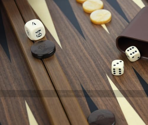 Set Backgammon Treviso Iridiscente 19 pulg en Nogal miniatura 5