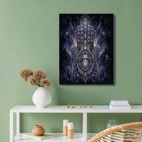 Peinture sur toile espace mystère grand format 80x120cm pour bureau élégant