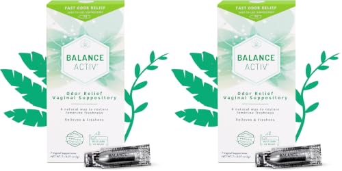 Image of Balance Activ | Odor Relief Vaginal Suppository for Women | Works Naturally to Rapidly Relieve Unpleasant Odor and Restore Feminine Freshness (Pack of 2)