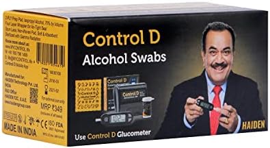 Control D 100 Sterile Alcohol Swabs Antiseptic Prep Wipes Pads