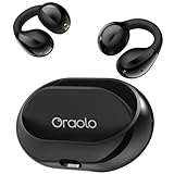 Oraolo Open Ear Headphones, Bluetooth 5.4 Wireless Earbuds with Stereo Sound, ENC Clear Call, 21H Playtime, Type-C Charging, Touch Control, IPX6 Waterproof Open Ear Clip-On Earbuds for Outdoor Sports