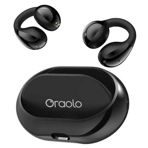 Oraolo Open Ear AC600 Headphones, Bluetooth 6.0 Wireless Earbuds with HiFi Stereo, Clip-On Earbuds with ENC Clear Call, 24H Playtime, Touch Control, IPX6 Waterproof Wireless Headphones for Workout