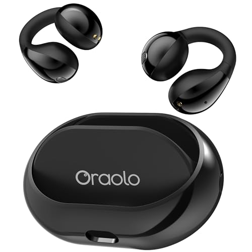 Image of Oraolo Open Ear AC600 Headphones, Bluetooth 6.0 Wireless Earbuds with HiFi Stereo, Clip-On Earbuds with ENC Clear Call, 24H Playtime, Touch Control, IPX6 Waterproof Wireless Headphones for Workout