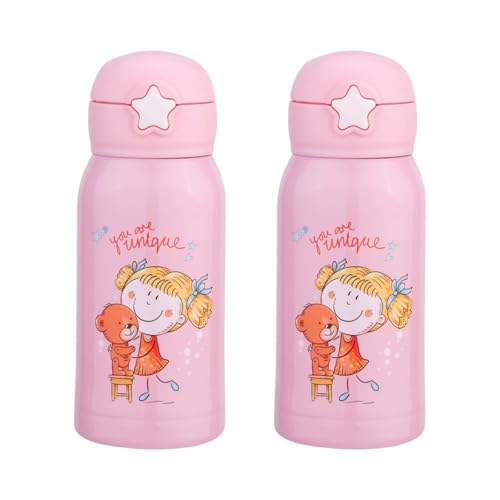 Image of Clay Craft VACBOTT Kids Double Walled 18 Hours Hot and 24 Hours Cold Water Bottle-550ML, 2-Piece Steel Bottles for Travelling|BPA-Free|Leak Proof|BIS Certified|1Year Limited Warranty