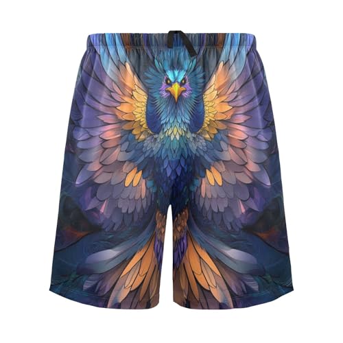 Men's Short Pajama Bottoms Phoenix Mandala Animal Home Casual Sleep Pants Lightweight with Drawstring2