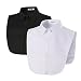 Anzermix® Women's Detachable Dickey Shirt Collar (2 Pack) (Basic White+Black)