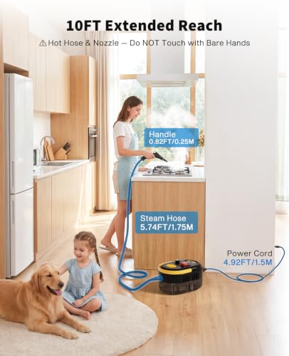 Steam Cleaner, 15s Heat Up, 6 Level Adjustment with 18 Accessories, 1500W - Image 3