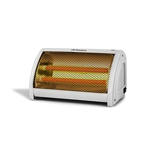 Orbegozo BP 3200 Estufa cerámica, 2 niveles de potencia, Doble botón de funcionamiento, Asa de transporte, Sistema antivuelco, 1000 W, Color Blanco