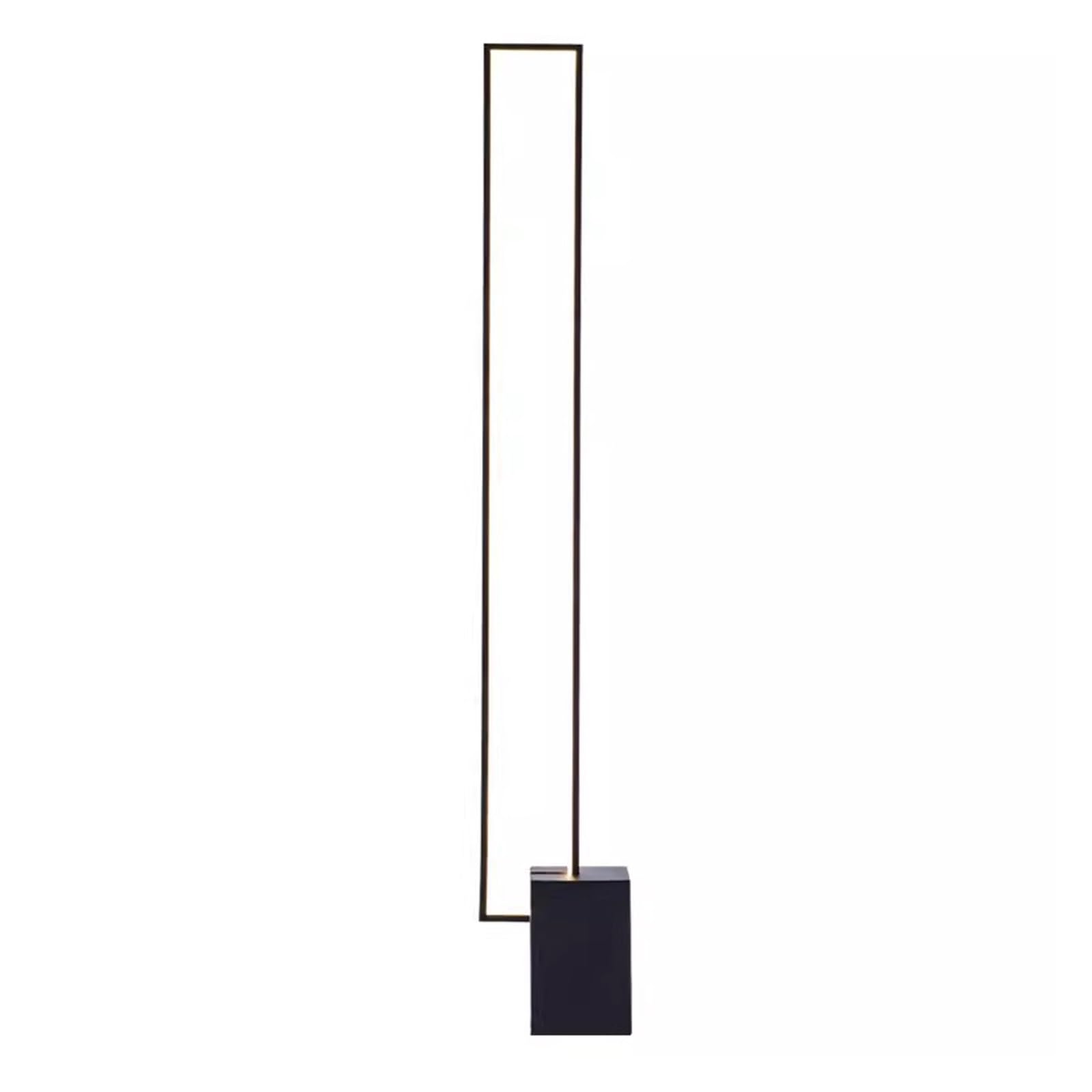 Lampadaire vertical noir sans source de lumière au design de chevet minimaliste