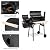 YULEESIYIP Offset Smoker Charcoal Grill, 44" Outdoor BBQ Grill with Side Fire Box, Thermometer, Wheels & Prep Shelf, Portable Barbecue Cooker for Backyard, Patio, Camping, Party, Black