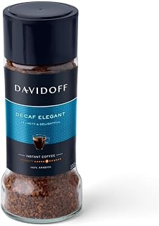 Davidoff Decaf Elegant Instant Coffee (100g) Jar By FEBORA - Velvety & Delightful Flavor, Medium Intensity 6 | Smooth Arom... Price In India