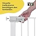 Safety 1st SecureTech Metal Gate, Treppenschutzgitter ohne Bohren, 73–80 cm (bis 136 cm erweiterbar), Leicht Schließbares Türschutzgitter, mit Einer Hand Öffnen, Kein Bohren, Zweifachsicherung, Weiß