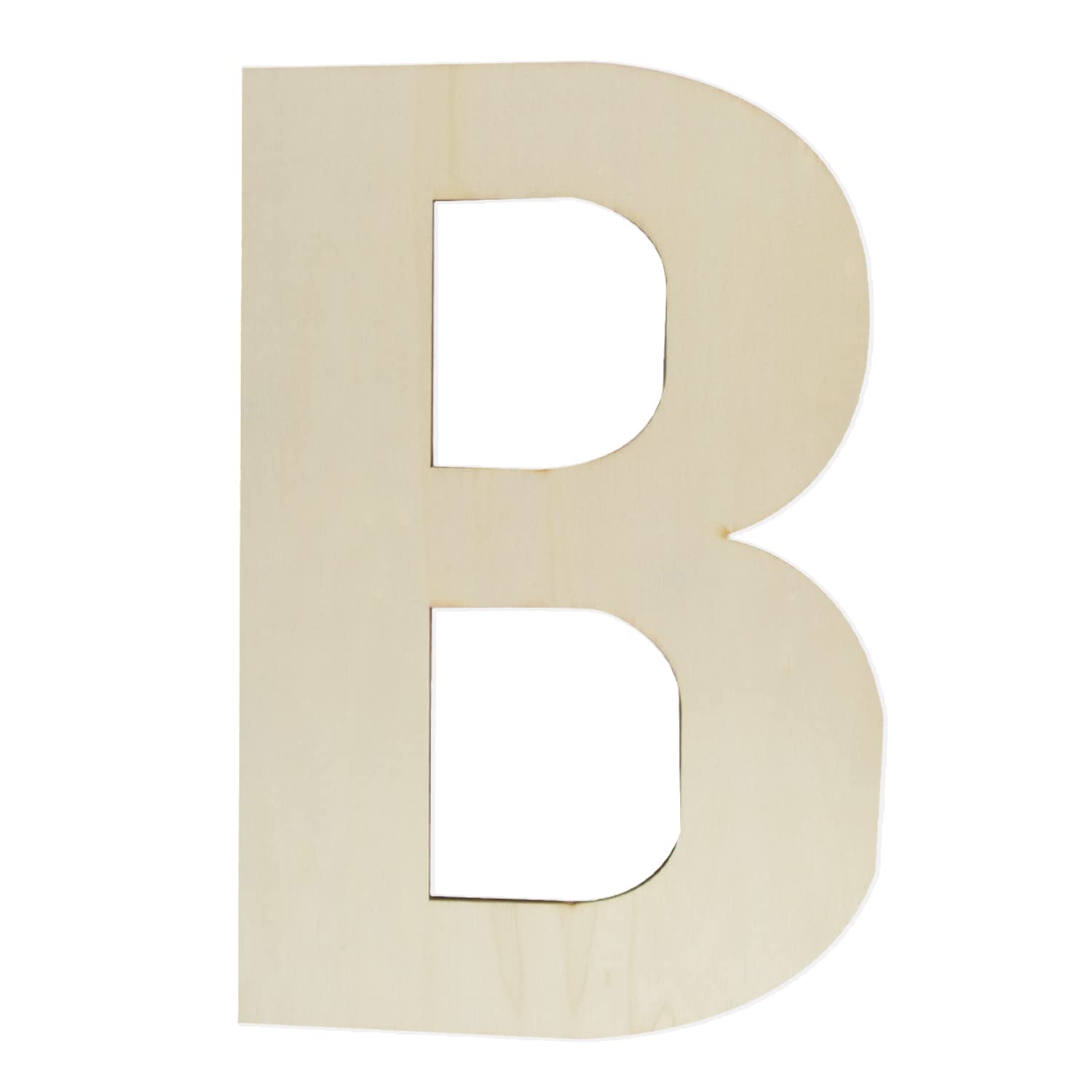 Unfinished Wooden Letters 12 Inch, Large Wood Letters B for Wall Decor