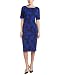 Vince Camuto Women's Short Sleeve Delicate Foliage Scuba Midi Dress