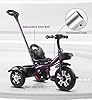 Lyefancy Kids Tricycle for 2-5 Years Old, Kids Trike with Basket and Removable Pedal, Toddler Tricycle 3 Wheel Bike Children Riding on Toys, for Boys Girls (Purple with Push Handle) #1
