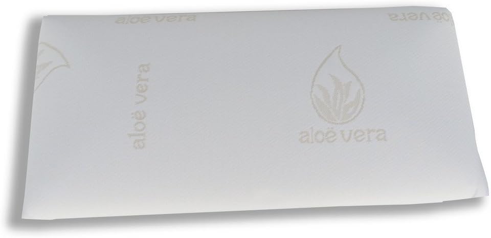 HOGAR24 ES Almohada viscoelastica 100% Bloque Sólido Desenfundable Aloe Vera- 135 cm